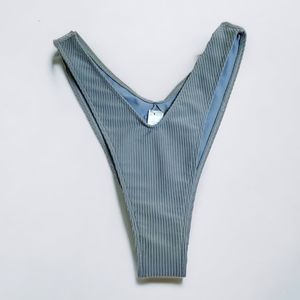 Camila Coelho Harbor Bikini Bottom Olive Green Size Medium